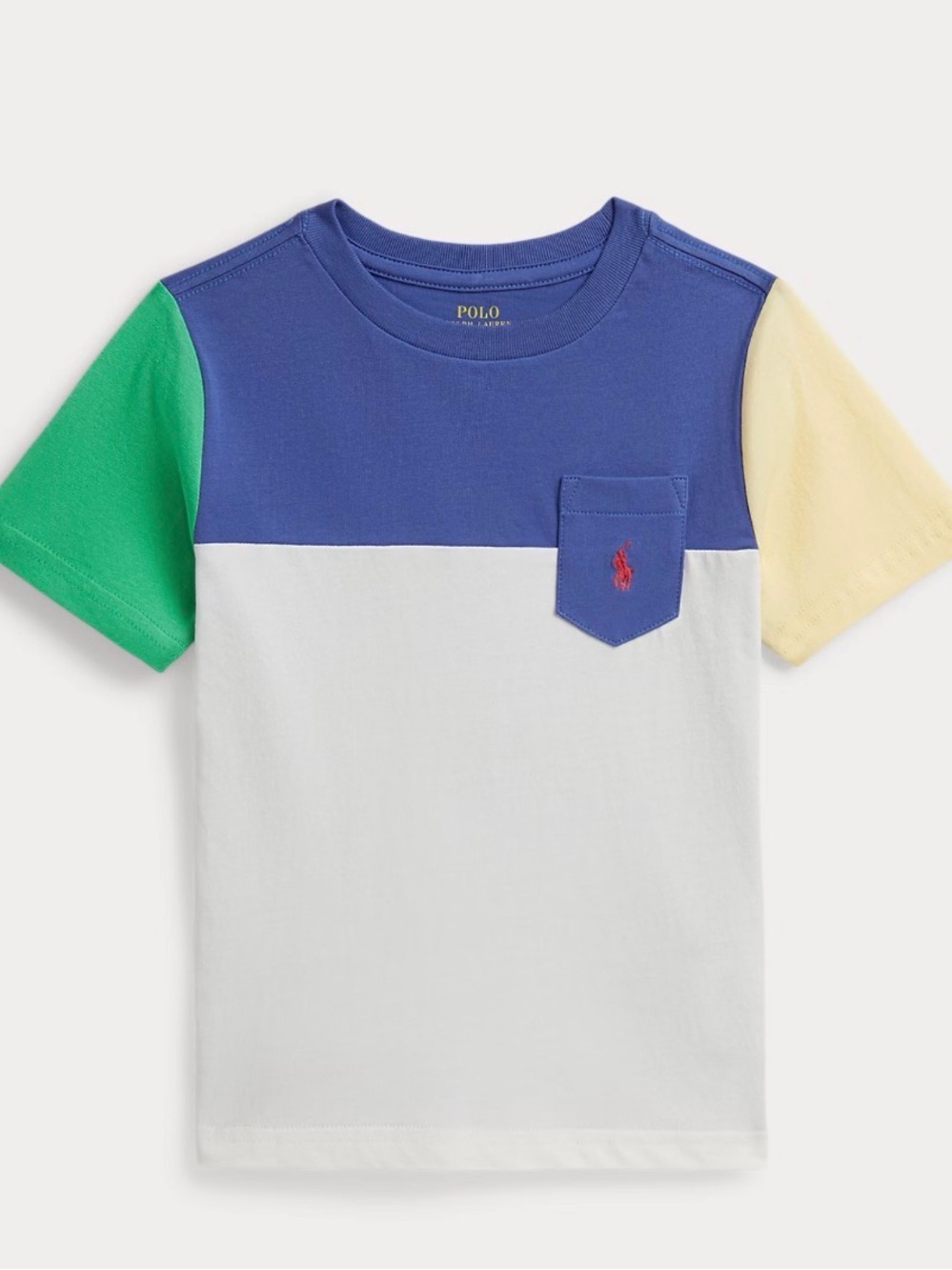 Polo by Ralph Lauren Colorblock Pocket Tee - Blue, White, boy various